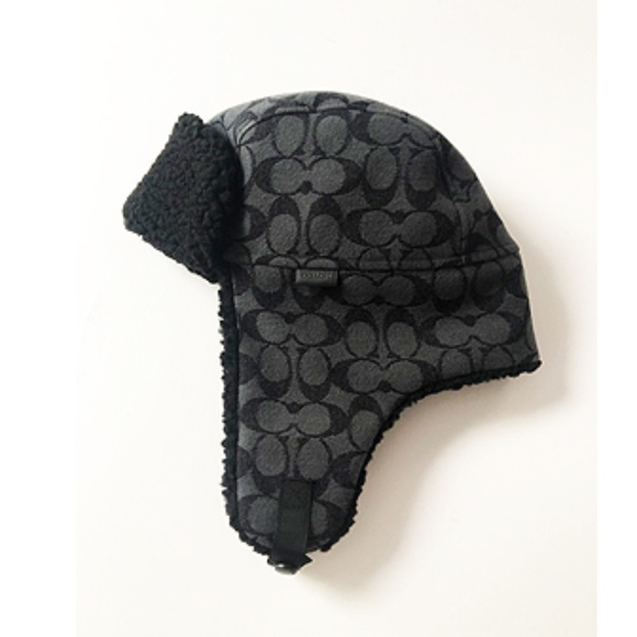 Coach Trapper Cap Black Signature Hat - Picture 1 of 3